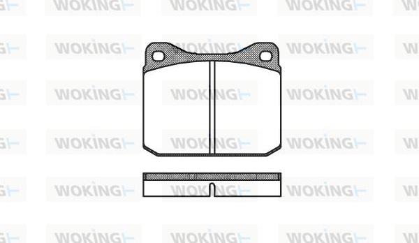 Woking P1103.10 - Тормозные колодки, дисковые, комплект autospares.lv