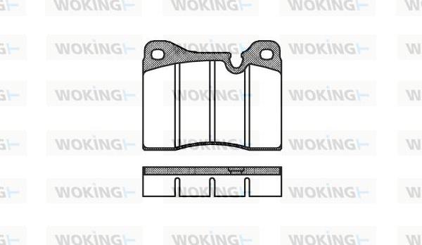 Woking P1113.30 - Тормозные колодки, дисковые, комплект autospares.lv