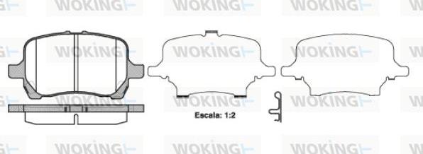 Woking P11893.12 - Тормозные колодки, дисковые, комплект autospares.lv