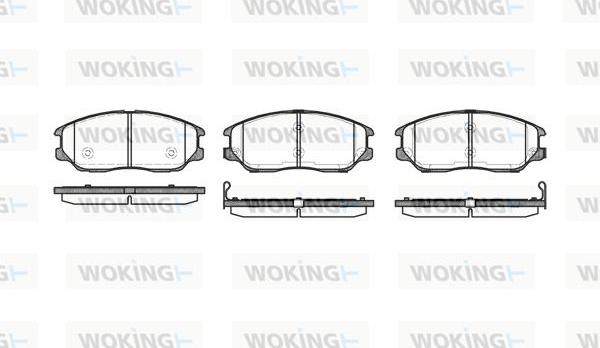 Woking P11853.02 - Тормозные колодки, дисковые, комплект autospares.lv