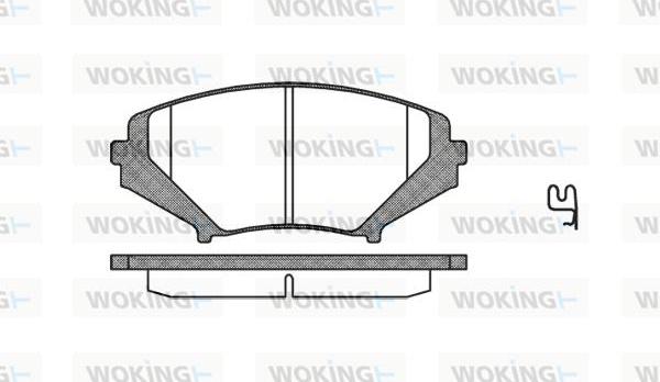 Woking P11803.01 - Тормозные колодки, дисковые, комплект autospares.lv