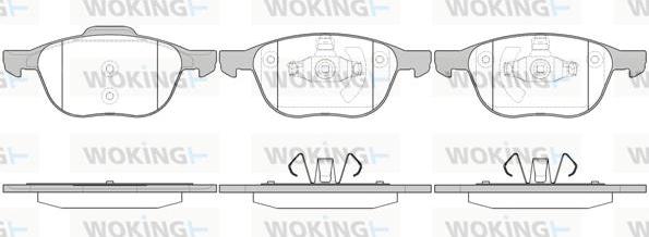 Woking P11823.00 - Тормозные колодки, дисковые, комплект autospares.lv