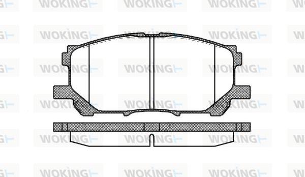 Woking P11393.00 - Тормозные колодки, дисковые, комплект autospares.lv