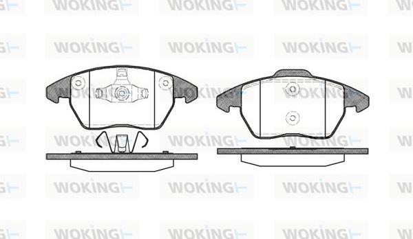 Woking P11303.10 - Тормозные колодки, дисковые, комплект autospares.lv