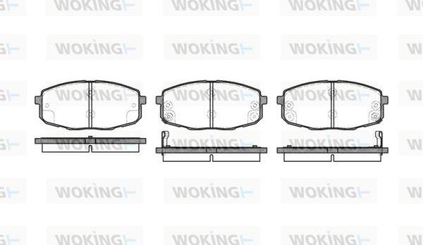 Woking P11383.02 - Тормозные колодки, дисковые, комплект autospares.lv