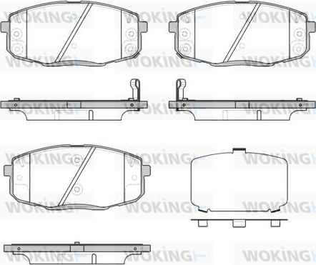 Woking P11383.12 - Тормозные колодки, дисковые, комплект autospares.lv