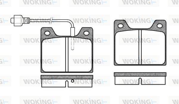 Woking P1133.02 - Тормозные колодки, дисковые, комплект autospares.lv