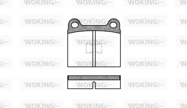 Woking P1173.20 - Тормозные колодки, дисковые, комплект autospares.lv