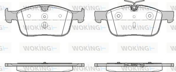 Woking P18493.00 - Тормозные колодки, дисковые, комплект autospares.lv