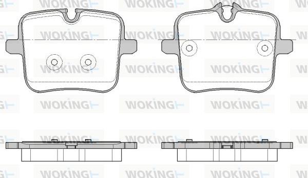 Woking P18543.00 - Тормозные колодки, дисковые, комплект autospares.lv