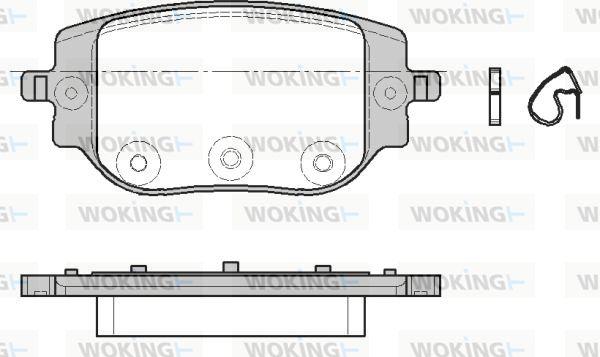 Woking P18653.00 - Тормозные колодки, дисковые, комплект autospares.lv