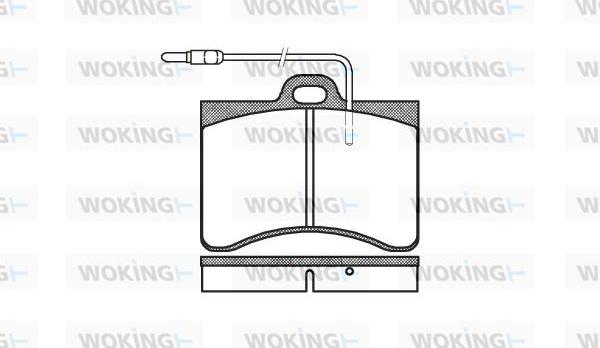 Woking P1863.04 - Тормозные колодки, дисковые, комплект autospares.lv