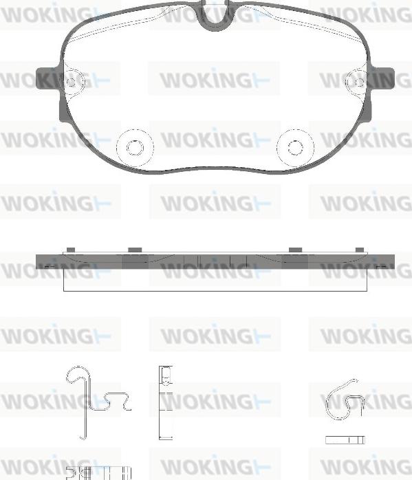 Woking P18633.00 - Тормозные колодки, дисковые, комплект autospares.lv