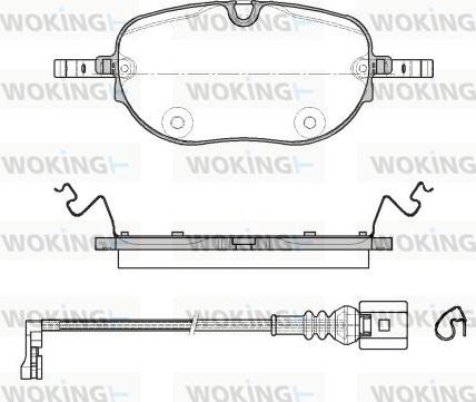 Woking P18633.01 - Тормозные колодки, дисковые, комплект autospares.lv