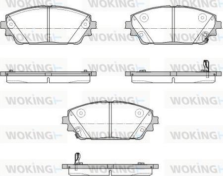 Woking P18003.02 - Тормозные колодки, дисковые, комплект autospares.lv