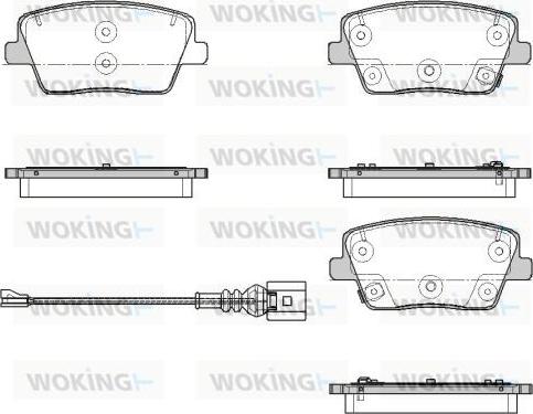 Woking P18013.02 - Тормозные колодки, дисковые, комплект autospares.lv