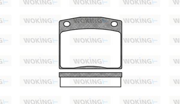 Woking P1833.10 - Тормозные колодки, дисковые, комплект autospares.lv