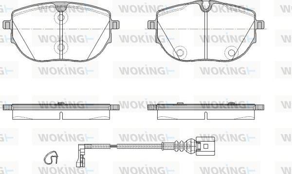 Woking P18203.01 - Тормозные колодки, дисковые, комплект autospares.lv