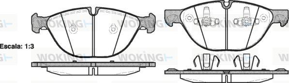 Woking P13983.00 - Тормозные колодки, дисковые, комплект autospares.lv