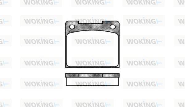 Woking P1393.00 - Тормозные колодки, дисковые, комплект autospares.lv