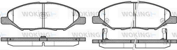 Woking P13933.02 - Тормозные колодки, дисковые, комплект autospares.lv