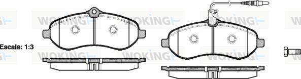 Woking P13923.01 - Тормозные колодки, дисковые, комплект autospares.lv