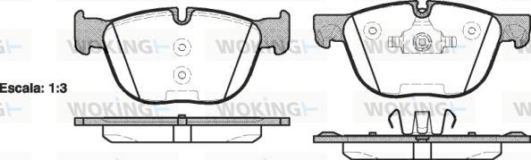 Woking P13973.00 - Тормозные колодки, дисковые, комплект autospares.lv