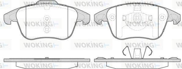 Woking P13493.30 - Тормозные колодки, дисковые, комплект autospares.lv