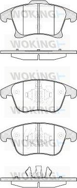 Woking P13493.20 - Тормозные колодки, дисковые, комплект autospares.lv