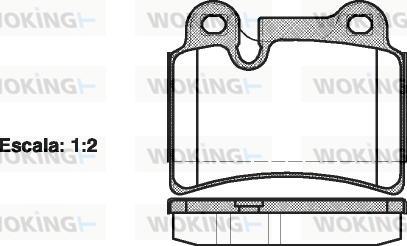 Woking P13403.00 - Тормозные колодки, дисковые, комплект autospares.lv