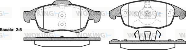 Woking P13483.00 - Тормозные колодки, дисковые, комплект autospares.lv