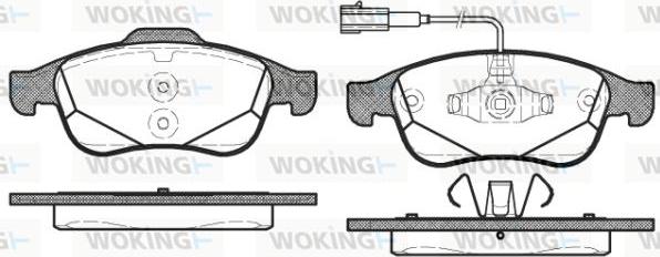 Woking P13483.02 - Тормозные колодки, дисковые, комплект autospares.lv