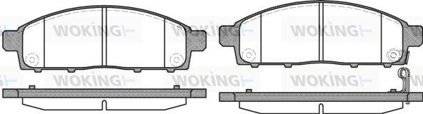 Woking P13423.01 - Тормозные колодки, дисковые, комплект autospares.lv