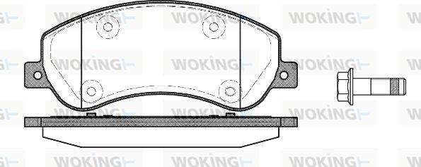 Woking P13503.00 - Тормозные колодки, дисковые, комплект autospares.lv