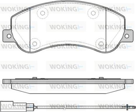 Woking P13503.11 - Тормозные колодки, дисковые, комплект autospares.lv