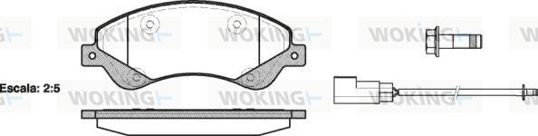 Woking P13513.02 - Тормозные колодки, дисковые, комплект autospares.lv