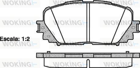 Woking P13583.00 - Тормозные колодки, дисковые, комплект autospares.lv