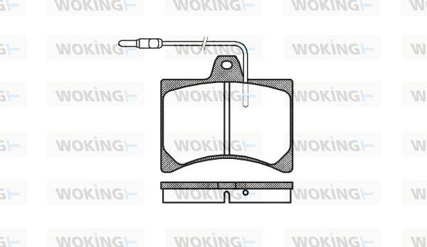 Woking P1353.04 - Тормозные колодки, дисковые, комплект autospares.lv