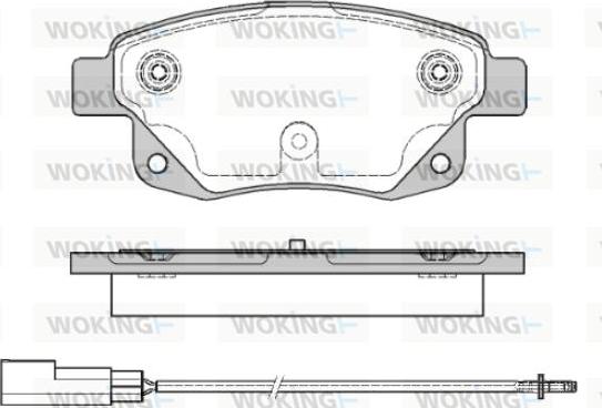 Woking P13523.01 - Тормозные колодки, дисковые, комплект autospares.lv