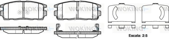 Woking P13603.12 - Тормозные колодки, дисковые, комплект autospares.lv