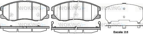 Woking P13613.12 - Тормозные колодки, дисковые, комплект autospares.lv