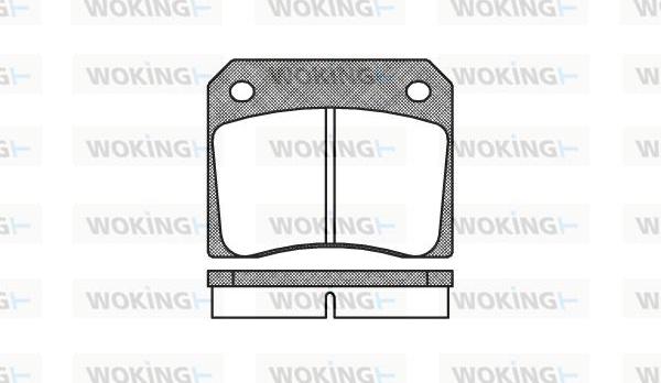 Woking P1363.00 - Тормозные колодки, дисковые, комплект autospares.lv