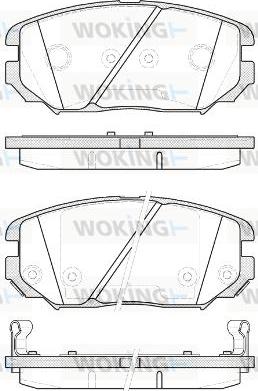 Woking P13043.12 - Тормозные колодки, дисковые, комплект autospares.lv