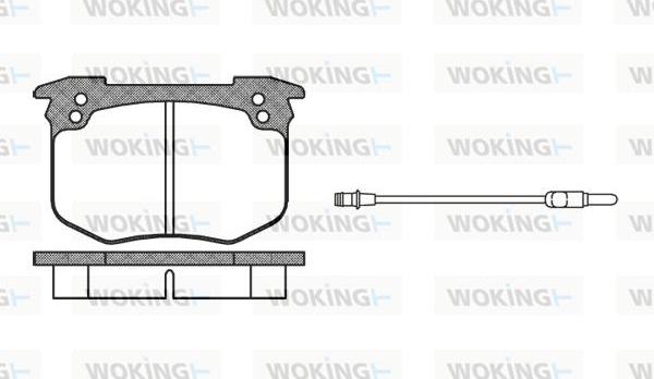 Woking P1303.02 - Тормозные колодки, дисковые, комплект autospares.lv