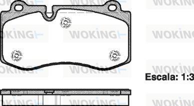 Woking P13023.00 - Тормозные колодки, дисковые, комплект autospares.lv