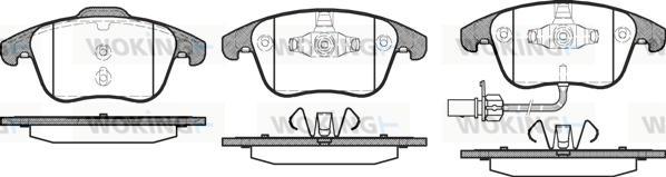 Woking P13193.11 - Тормозные колодки, дисковые, комплект autospares.lv