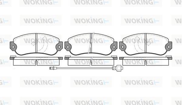 Woking P1313.06 - Тормозные колодки, дисковые, комплект autospares.lv