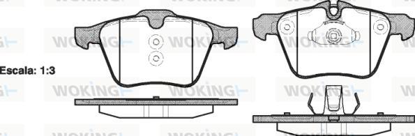 Woking P13173.00 - Тормозные колодки, дисковые, комплект autospares.lv