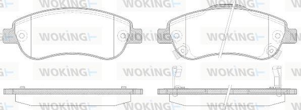 Woking P13893.02 - Тормозные колодки, дисковые, комплект autospares.lv