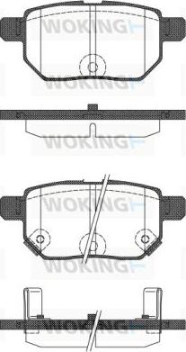 Woking P13863.22 - Тормозные колодки, дисковые, комплект autospares.lv